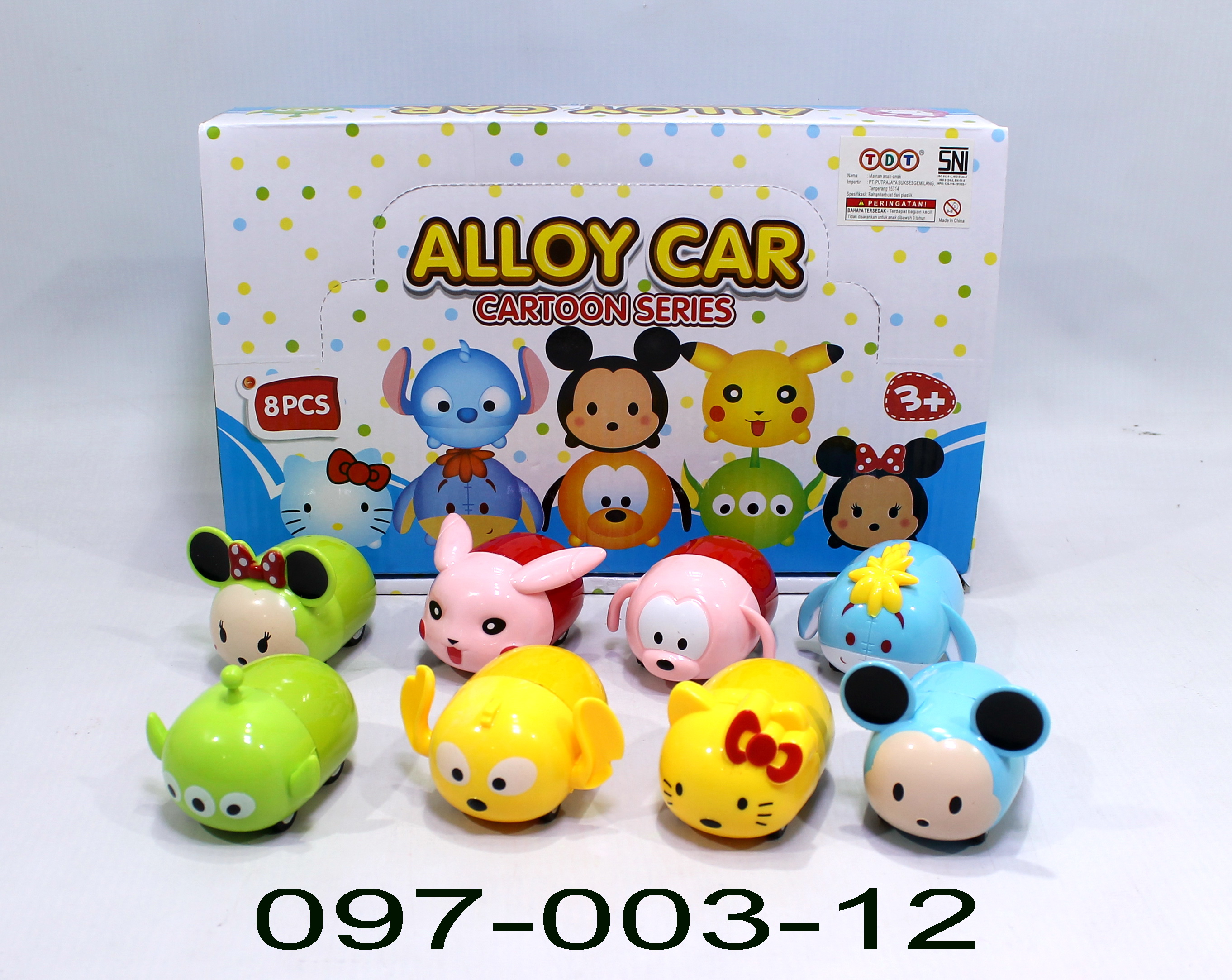 P/b Mobil Alloy Car Cartoon Series 1box 8pcs @480