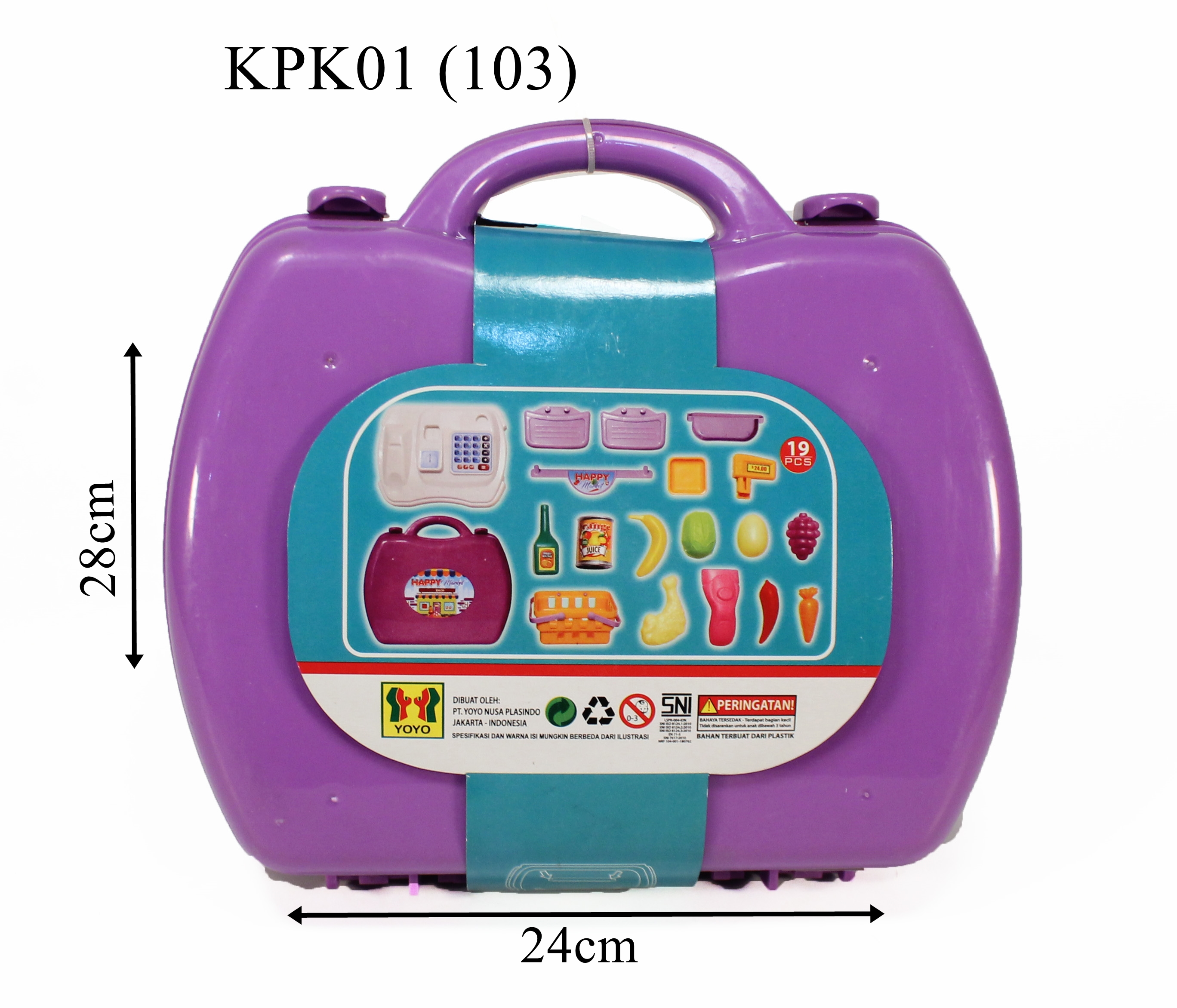 #Kasir Set Koper 19pcs Happy Market @48