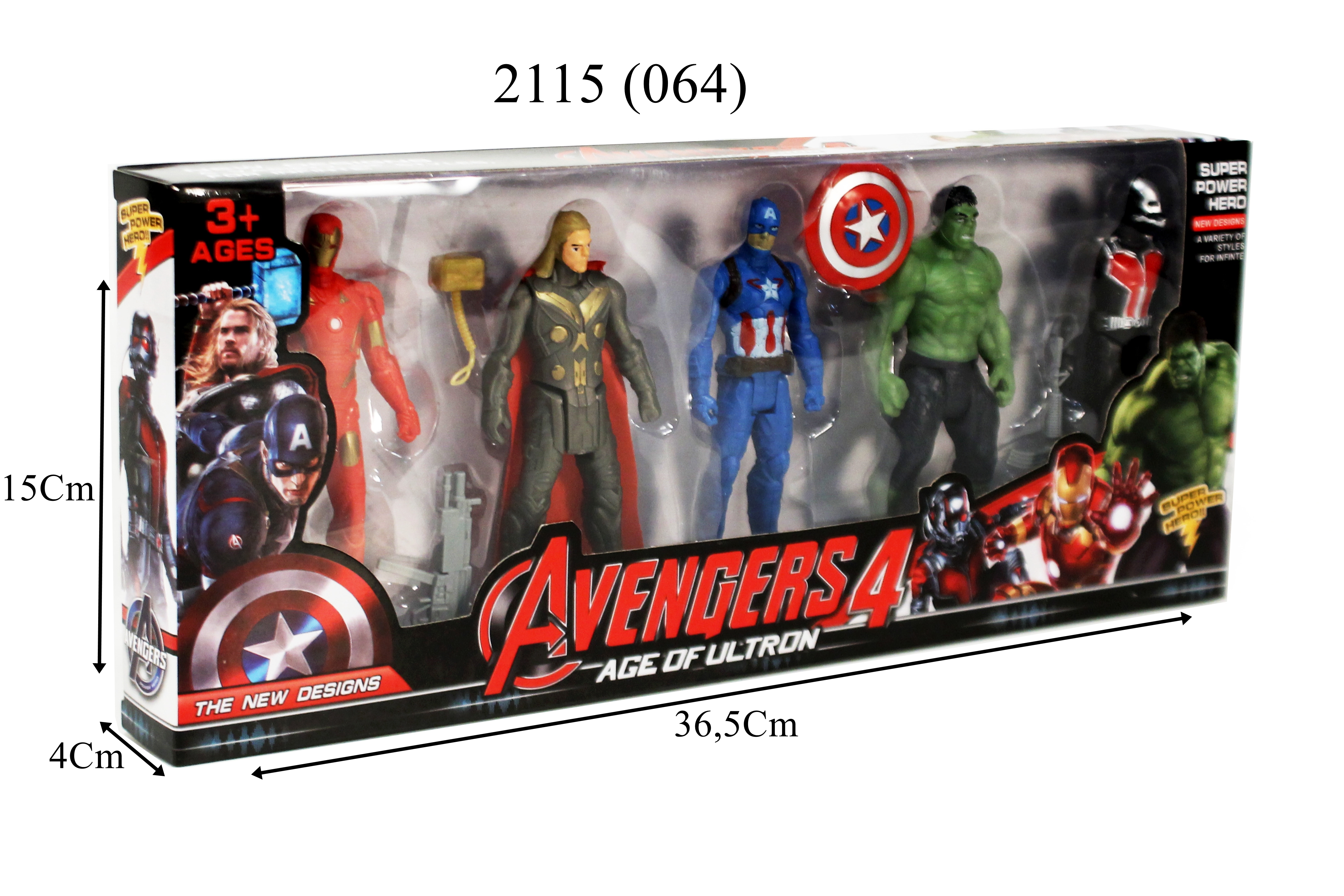 ^Robot Avangers 4 5pcs Box Wind @120