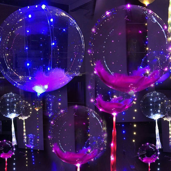 #Balon Led With Feather @500