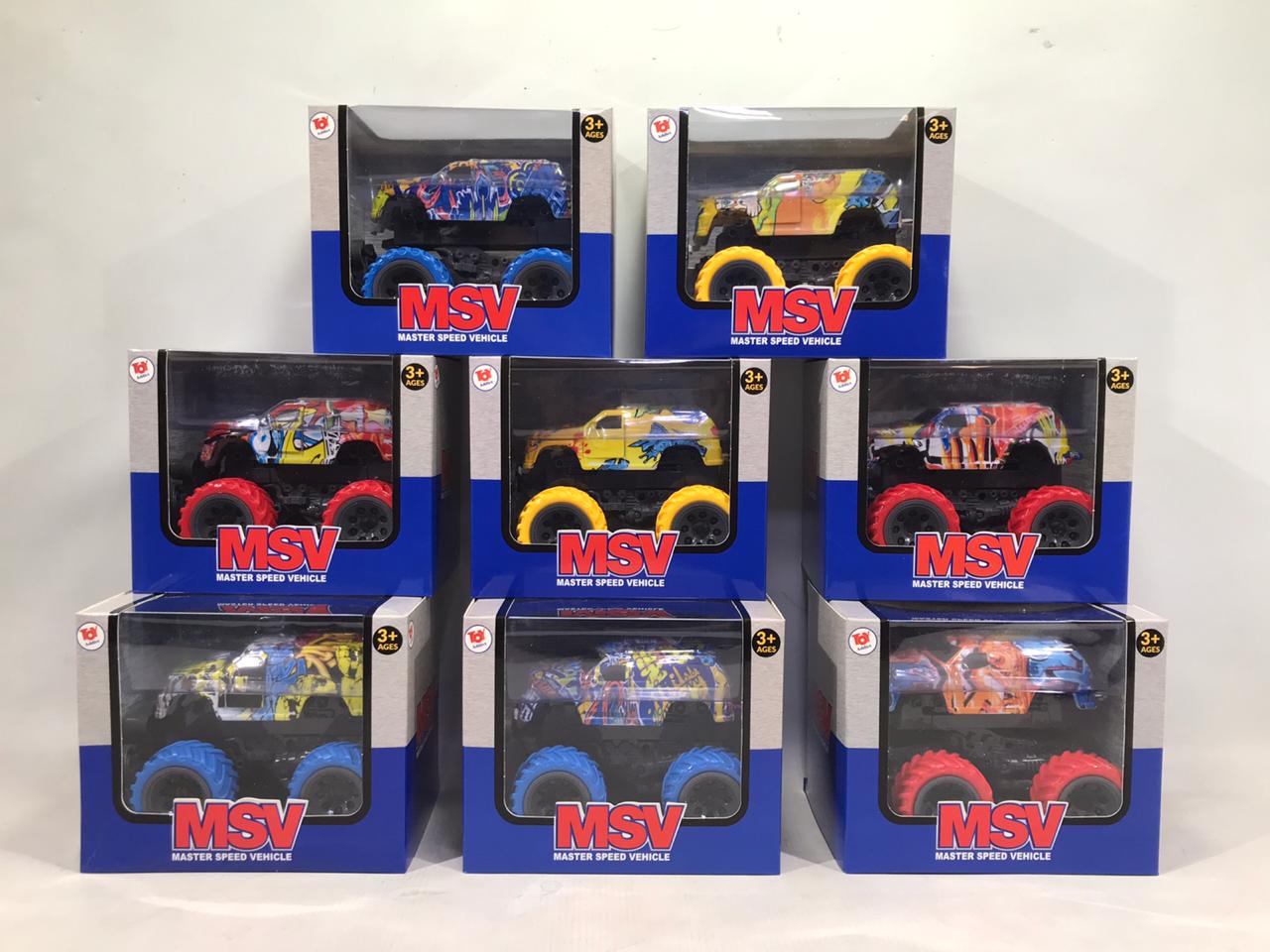 F/c Die Cast Jeep Monster Trucks MSV Box Window @32