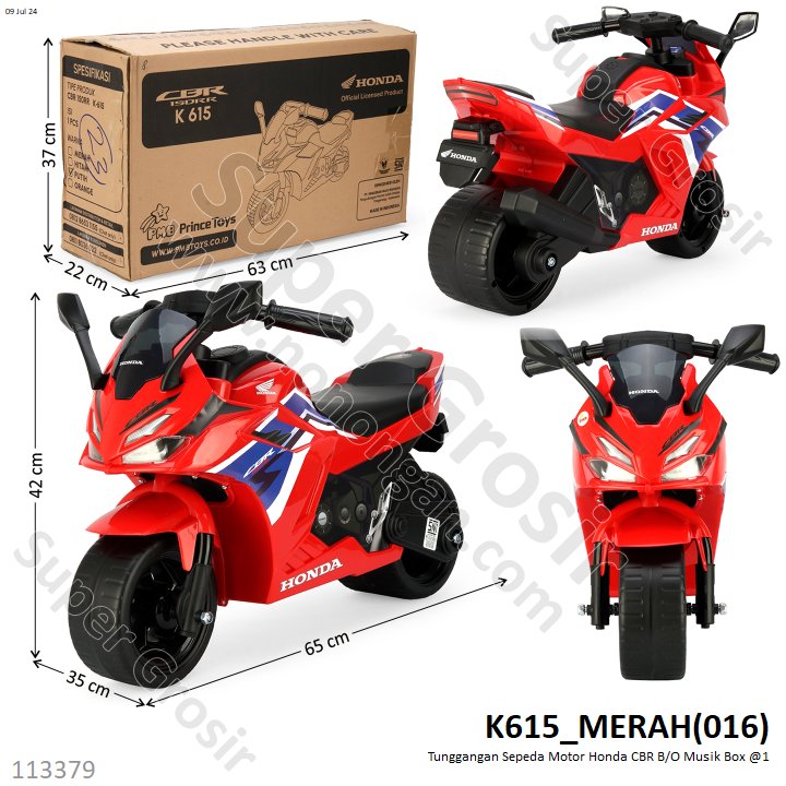 Tunggangan Sepeda Motor Honda CBR B/O Musik Box @1