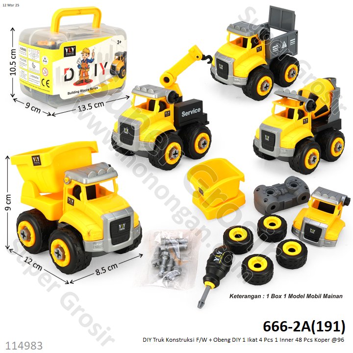 DIY Truk Konstruksi F/W + Obeng DIY 1 Ikat 4 Pcs 1 Inner 48 Pcs Koper @96