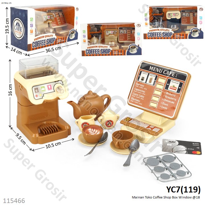 Mainan Toko Coffee Shop Box Window @18