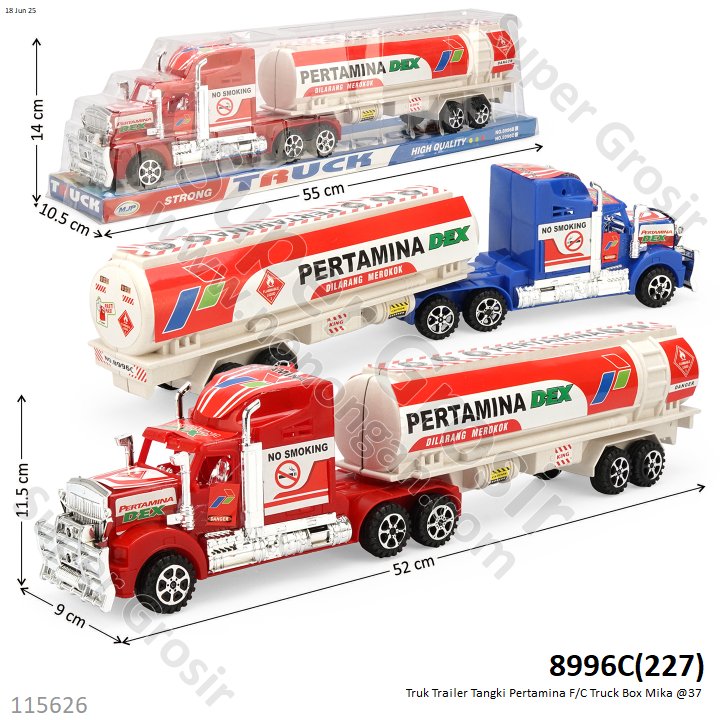 Truk Trailer Tangki Pertamina F/C Truck Box Mika @37