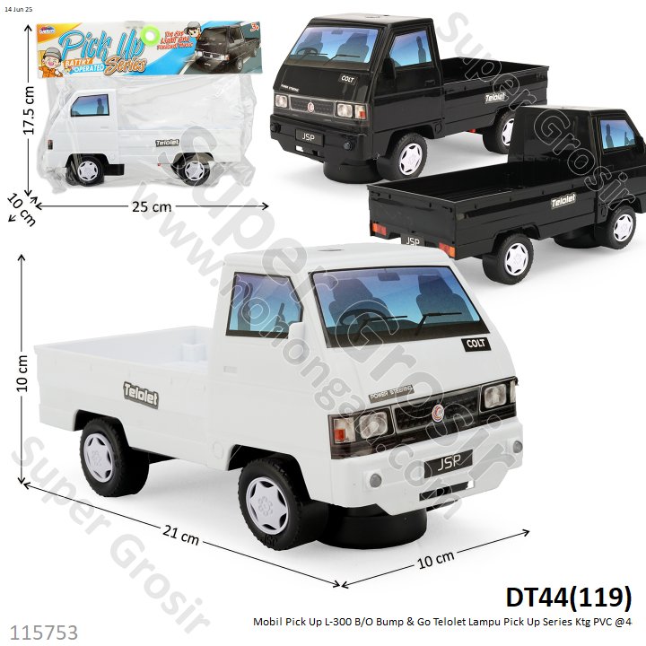 Mobil Pick Up L-300 B/O Bump &amp; Go Telolet Lampu Pick Up Series Ktg PVC @48