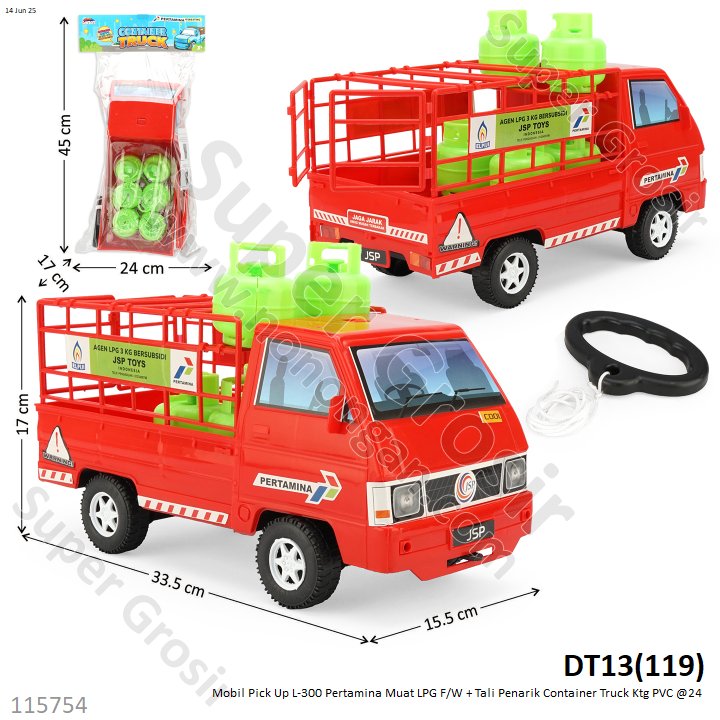 Mobil Pick Up L-300 Pertamina Muat LPG F/W + Tali Penarik Container Truck Ktg PVC @24