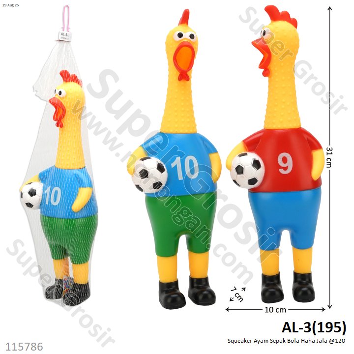 Squeaker Ayam Sepak Bola Haha Jala @120