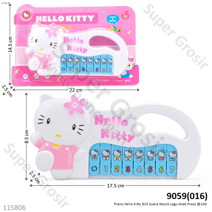 Piano Hello Kitty B/O Suara Musik Lagu Anak Press @240
