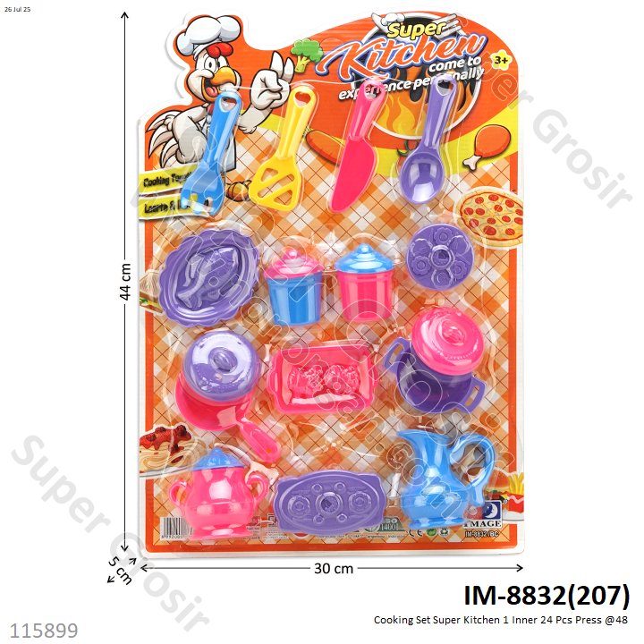 Cooking Set Super Kitchen 1 Inner 24 Pcs Press @48