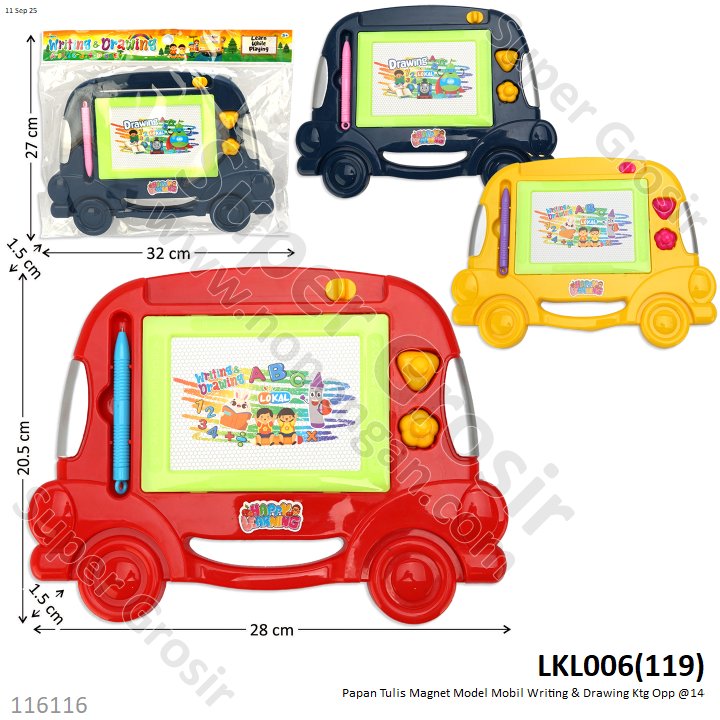Papan Tulis Magnet Model Mobil Writing &amp; Drawing Ktg Opp @114