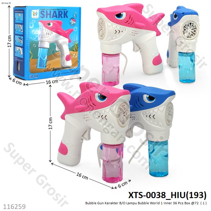 Bubble Gun Karakter B/O Lampu Bubble World 1 Inner 36 Pcs Box @72