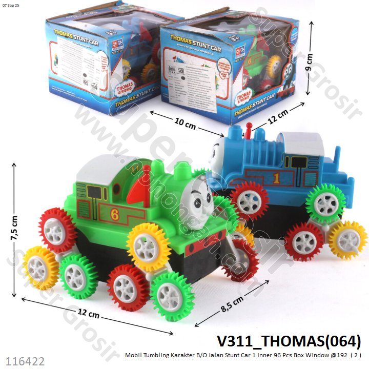 Mobil Tumbling Karakter B/O Jalan Stunt Car 1 Inner 96 Pcs Box Window @192