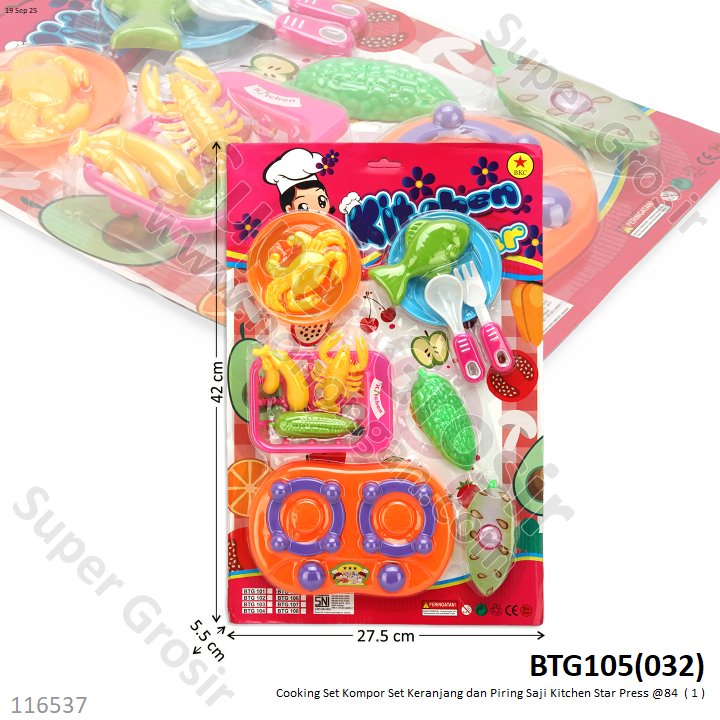 Cooking Set Kompor Set Keranjang dan Piring Saji Kitchen Star Press @84