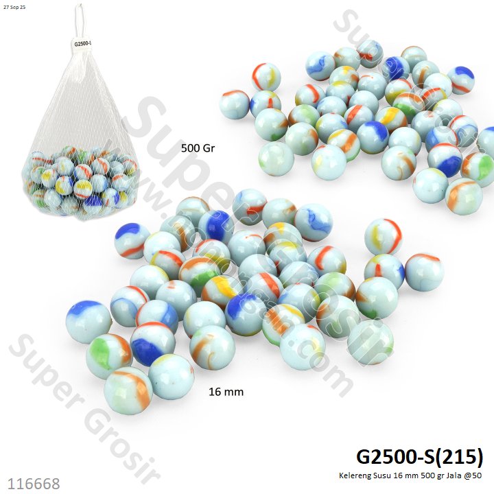 Kelereng Susu 16 mm 500 gr Jala @50