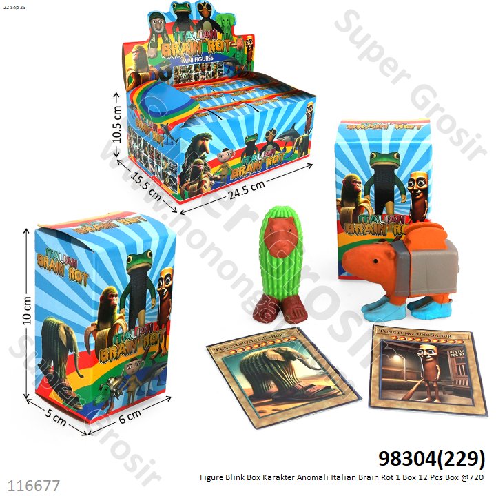 Figure Blind Box Karakter Anomali Italian Brain Rot 1 Box 12 Pcs Box @720