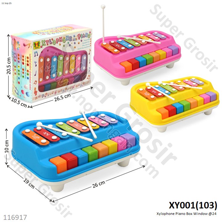 Xylophone 2 in 1 Piano Box Window @24