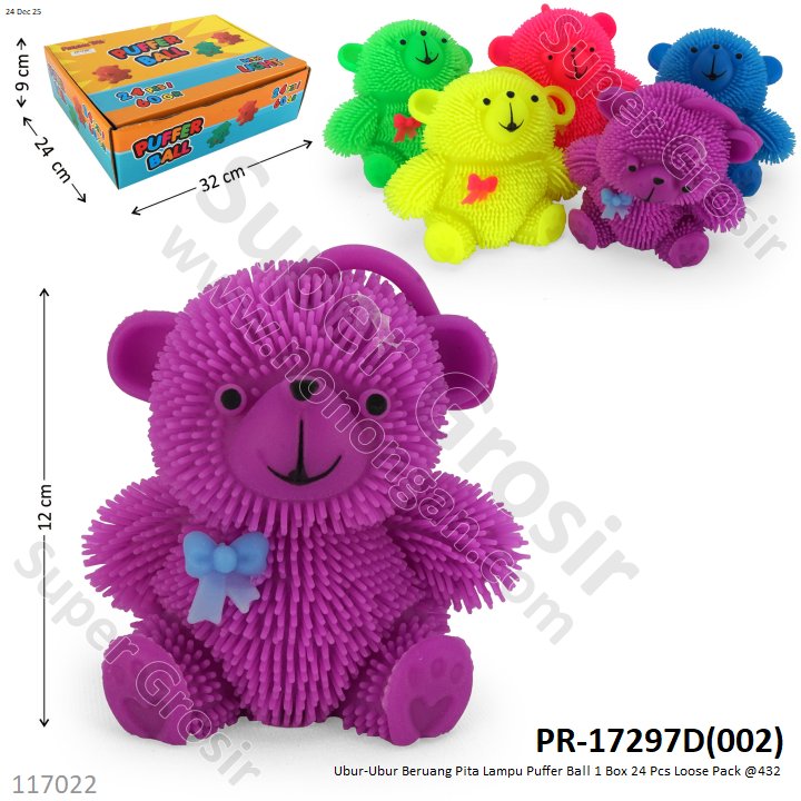 Ubur-Ubur Beruang Pita Lampu Puffer Ball 1 Box 24 Pcs Loose Pack @432