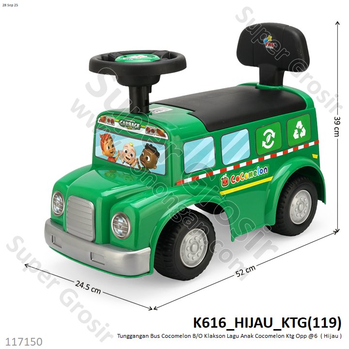 Tunggangan Bus Cocomelon B/O Klakson Lagu Anak Cocomelon Ktg Opp @6