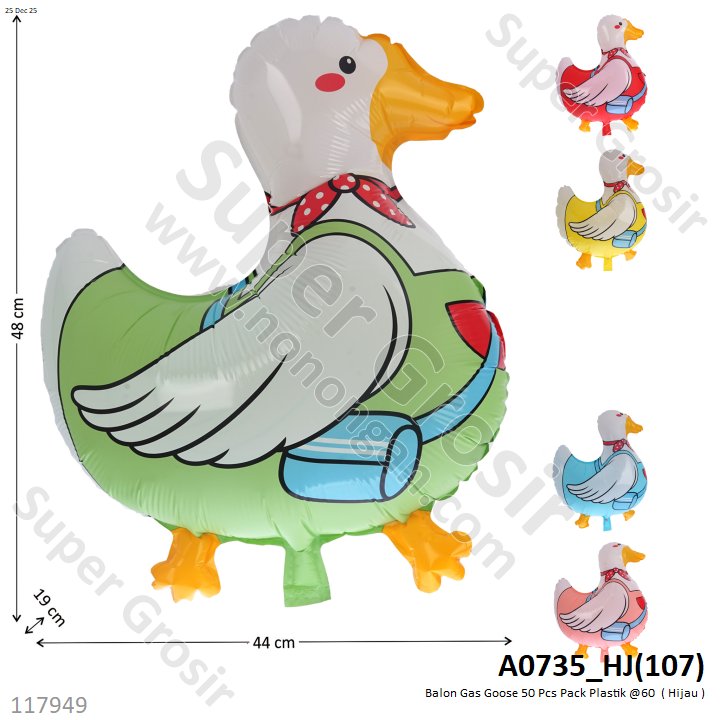 Balon Gas Goose 50 Pcs Pack Plastik @60