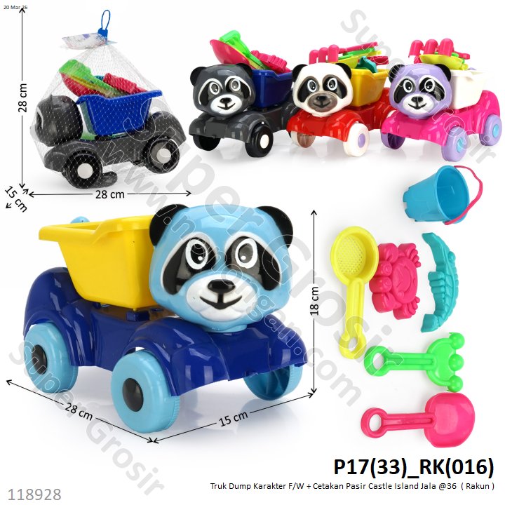 Truk Dump Karakter F/W + Cetakan Pasir Castle Island Jala @36