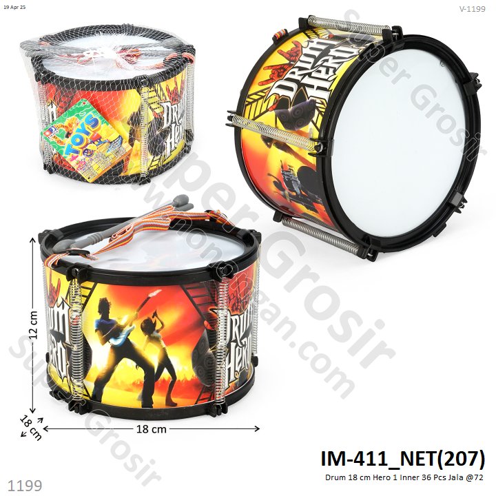 Drum 7 Inch Hero 18 cm 1 Inner 36 Pcs Jala @72