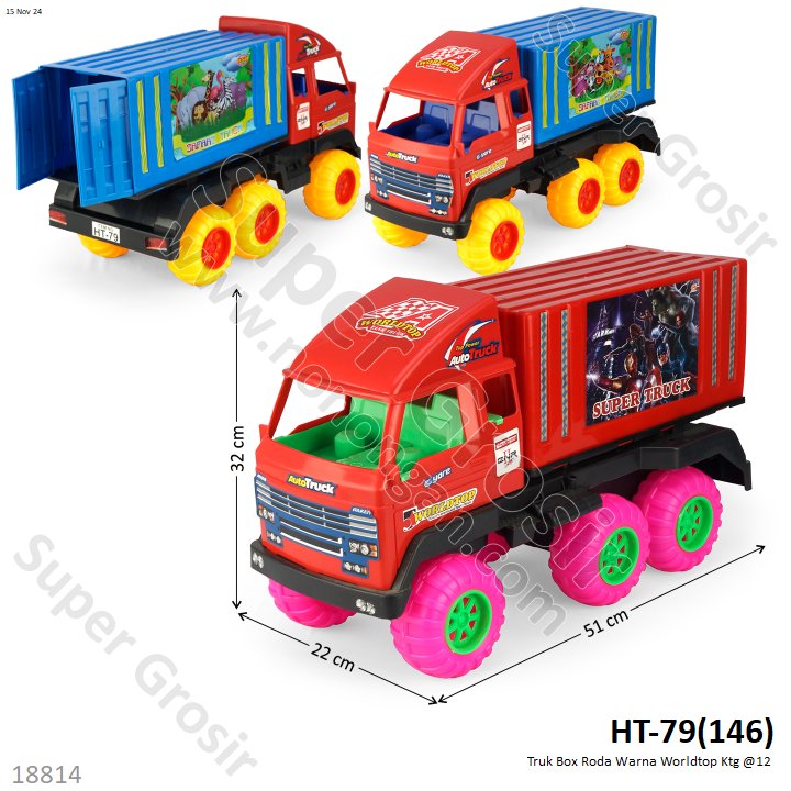 Truk Box Roda Warna Worldtop Ktg @12