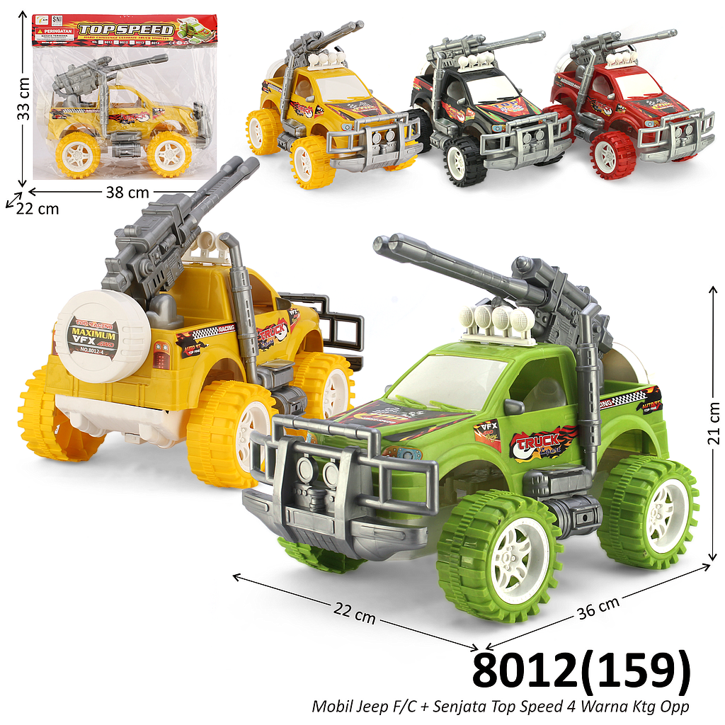 Mobil Jeep 45 cm F/C Top Speed Ktg Opp @16