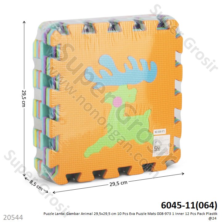 Matras Puzzle Lantai Gambar / Angka 29x29 cm Press @24