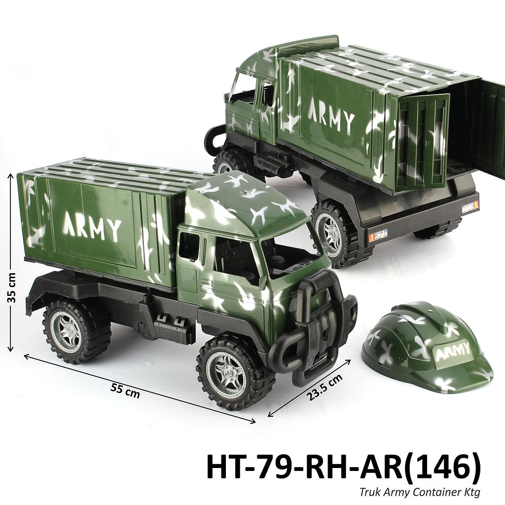 Truk Tentara Box Roda Hitam Set Helm Tentara Ktg @10