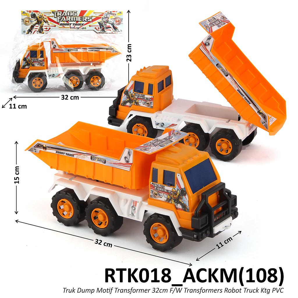 Truk Dump Tronton Gambar Transformer 32 cm F/W  Transfarmers Robot Truck Ktg PVC @36