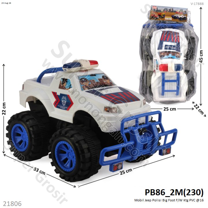 Mobil Jeep Polisi Big Foot F/W Ktg PVC @16