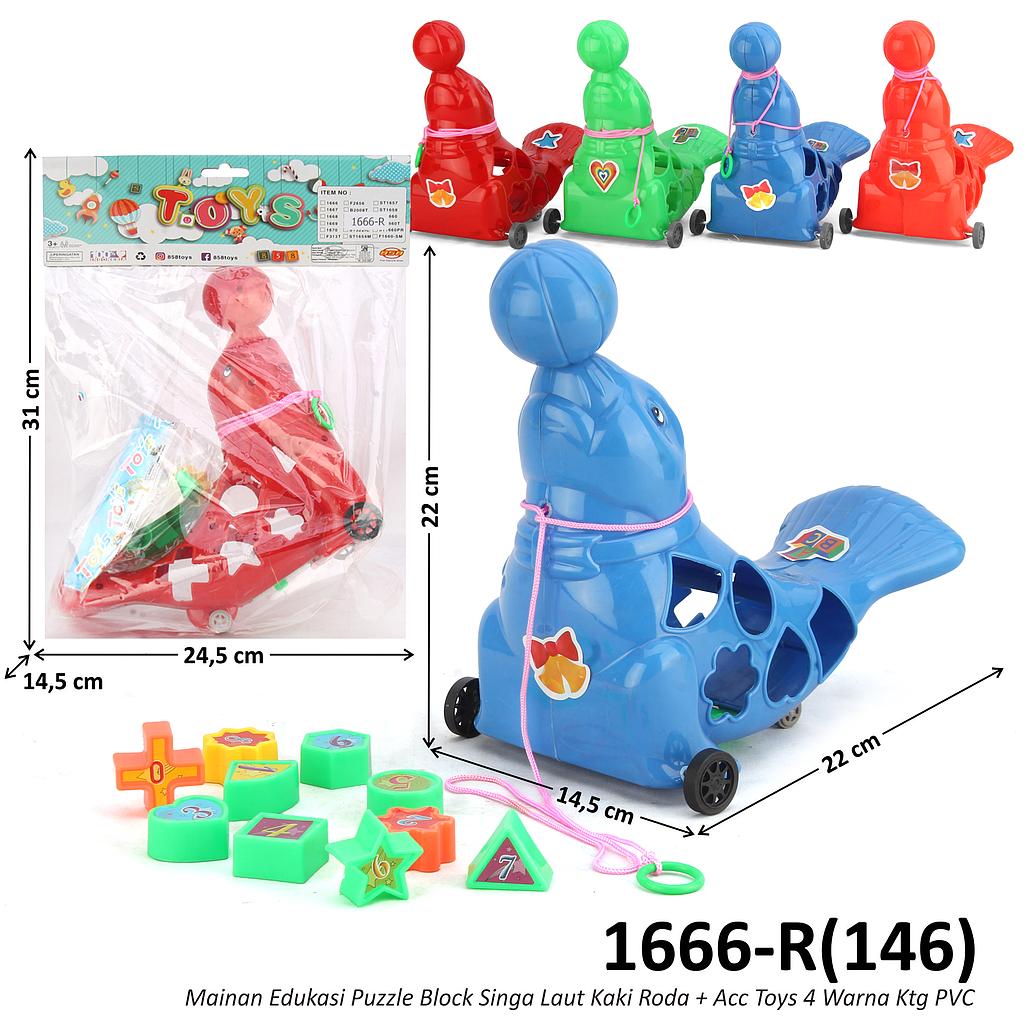 Block Singa Laut Kaki Roda Toys Ktg PVC @72