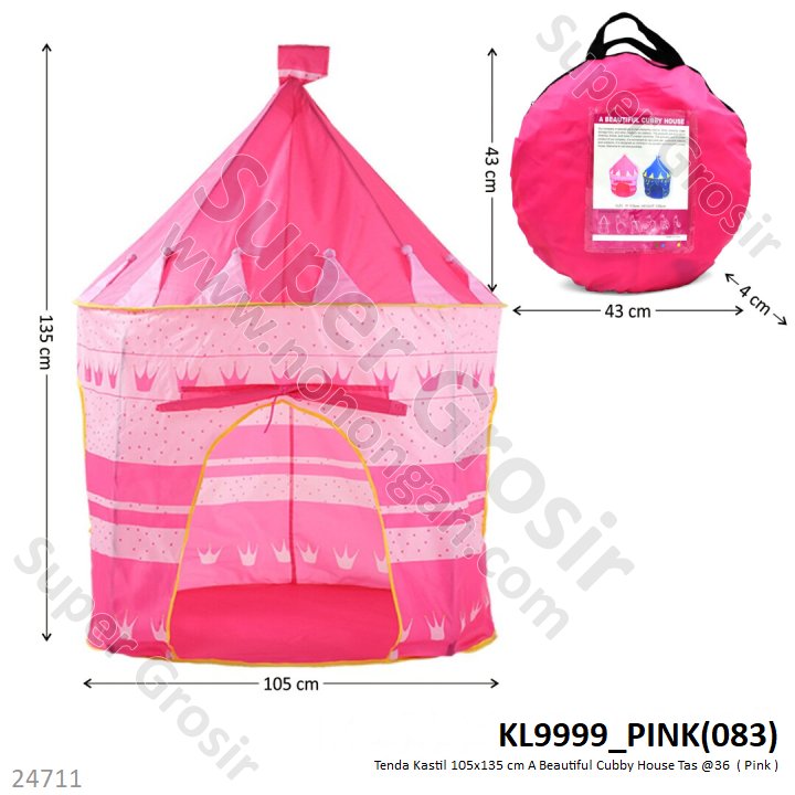 Tenda Kastil 105x135 cm A Beautiful Cubby House Castle Tent H-801 / KL9999 Tas @35