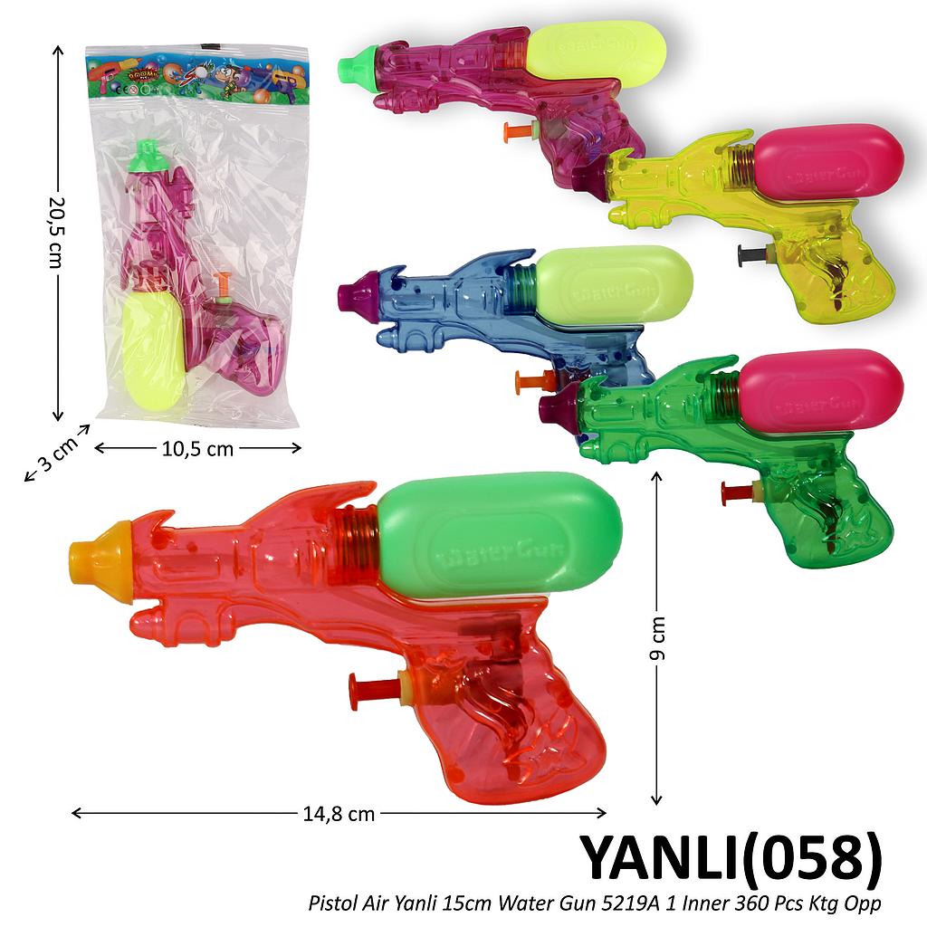 Pistol Air Yanli 15 cm Water Gun 5219A 1 Inner 360 Pcs Ktg Opp @720