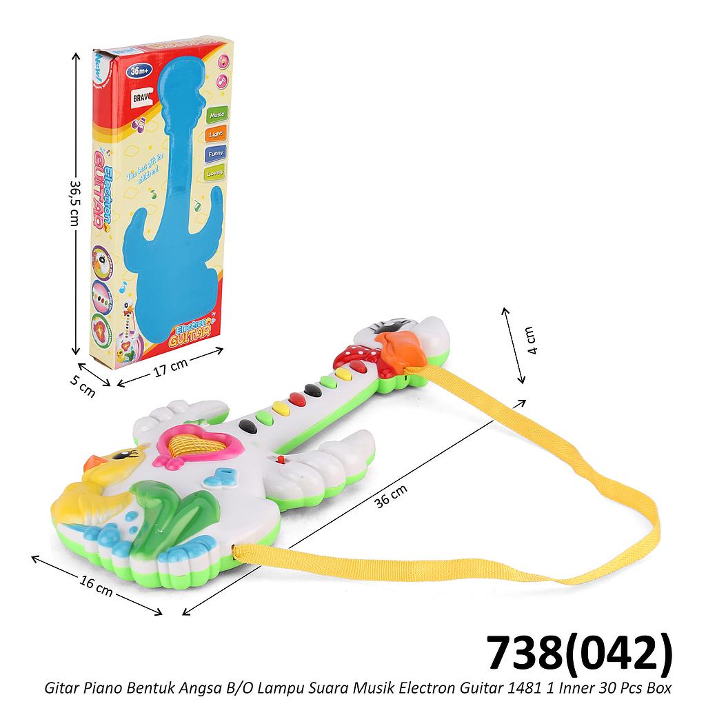 Gitar Piano Angsa B/O Suara Musik Lampu Electron Guitar 1481 1 Inner 30 Pcs Box @60