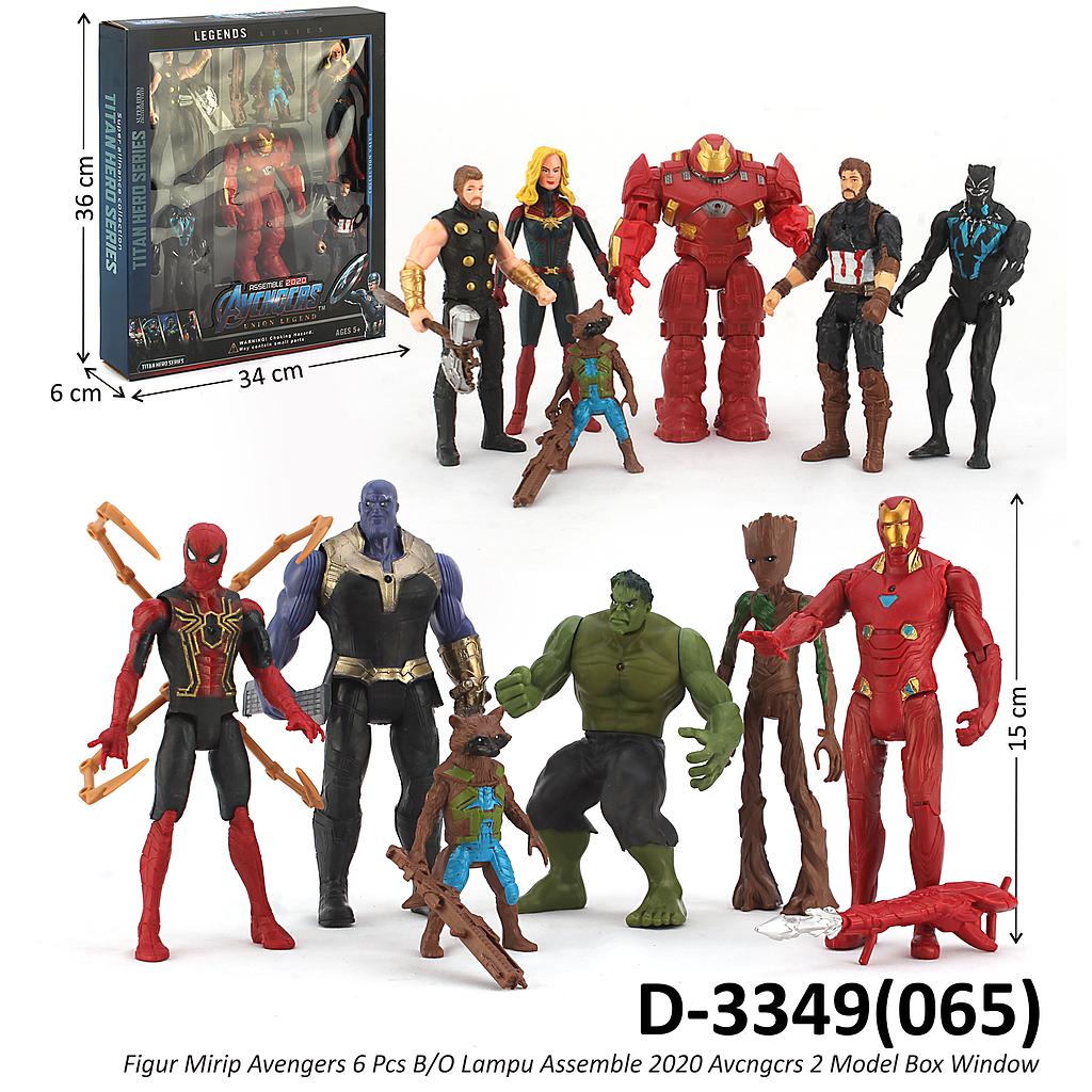 Action Figure Avengers 6 Pcs B/O Lampu Assemble 2020 Avcngcrs 2 Varian Model Box Window @46