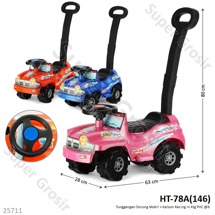 Tunggangan Mobil + Dorongan B/O Musik Ktg PVC @6