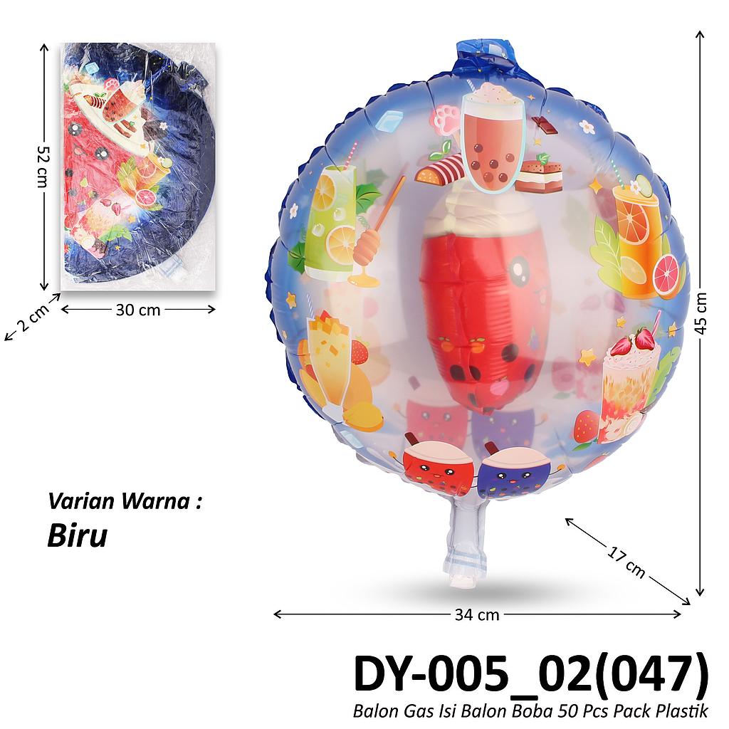 Balon Gas Isi Balon Boba 50 Pcs Pack Plastik @60