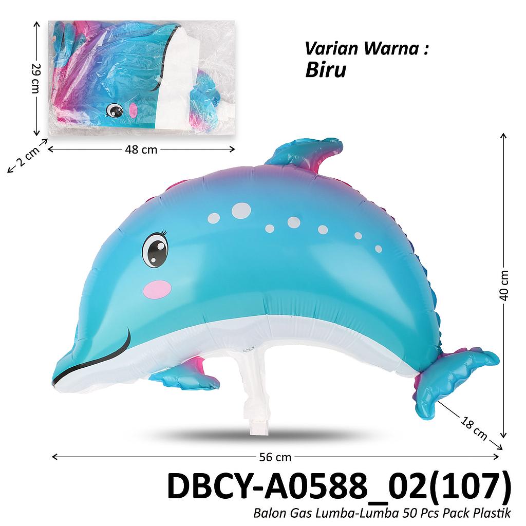 Balon Gas Lumba-Lumba 50 Pcs Pack Plastik @60 
