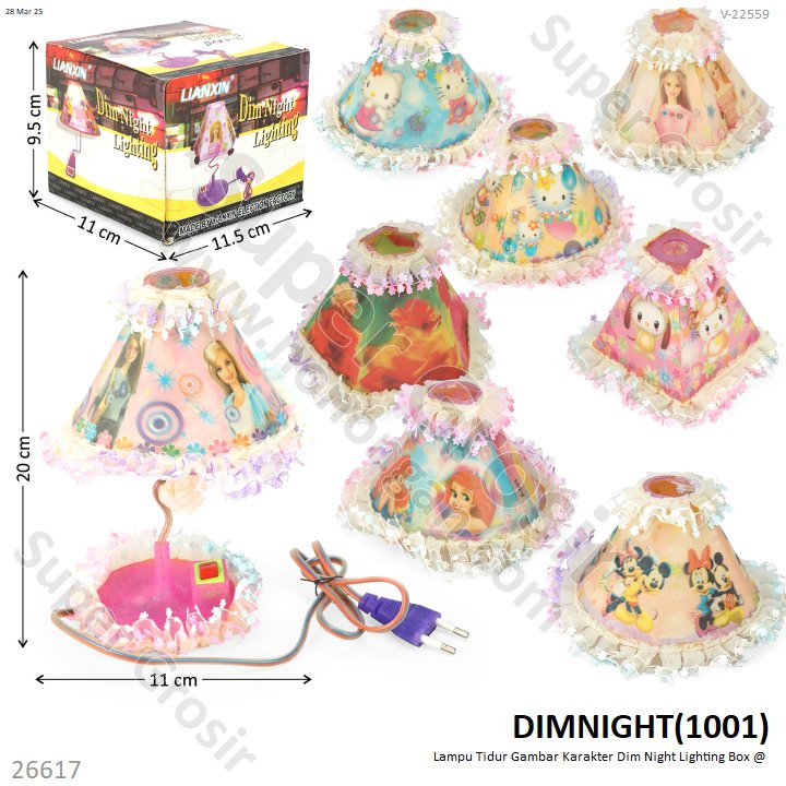 Lampu Tidur Gambar Karakter Dim Night Lighting Box @