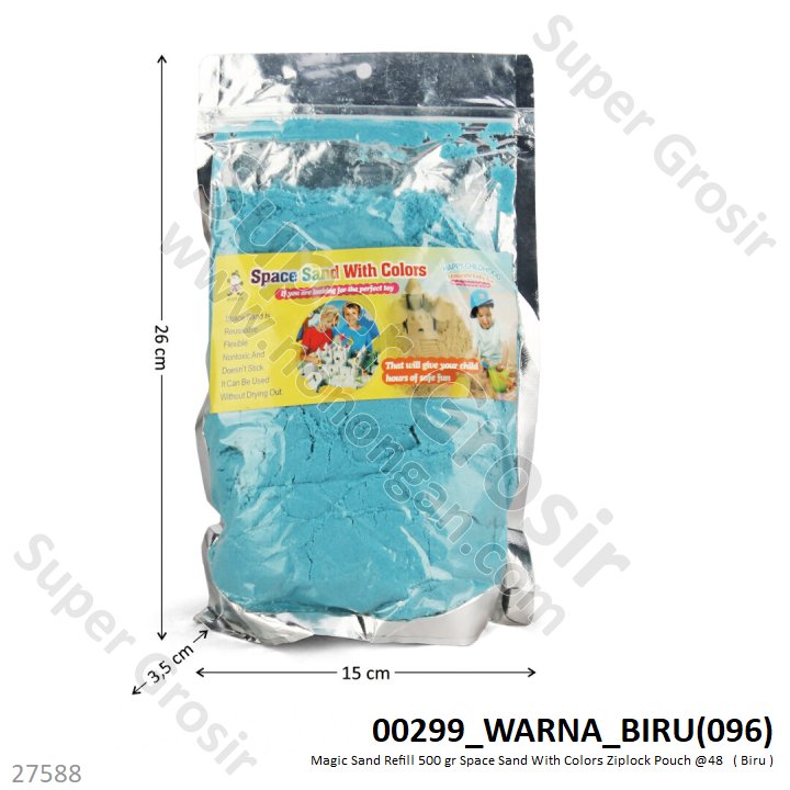 Magic Sand Refill 500 gr Space Sand With Colors Ziplock Pouch @48 