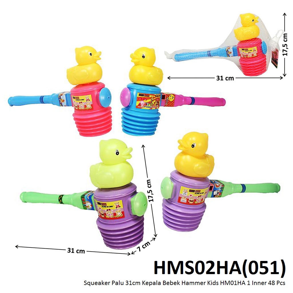 Squaker Palu 31cm Kepala Bebek Hammer Kids HM01HA 1 Inner 48 Pcs Jala @192