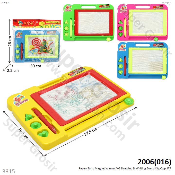 Papan Tulis Magnet Warna A+B Drawing &amp; Writing Board Ktg Opp @72