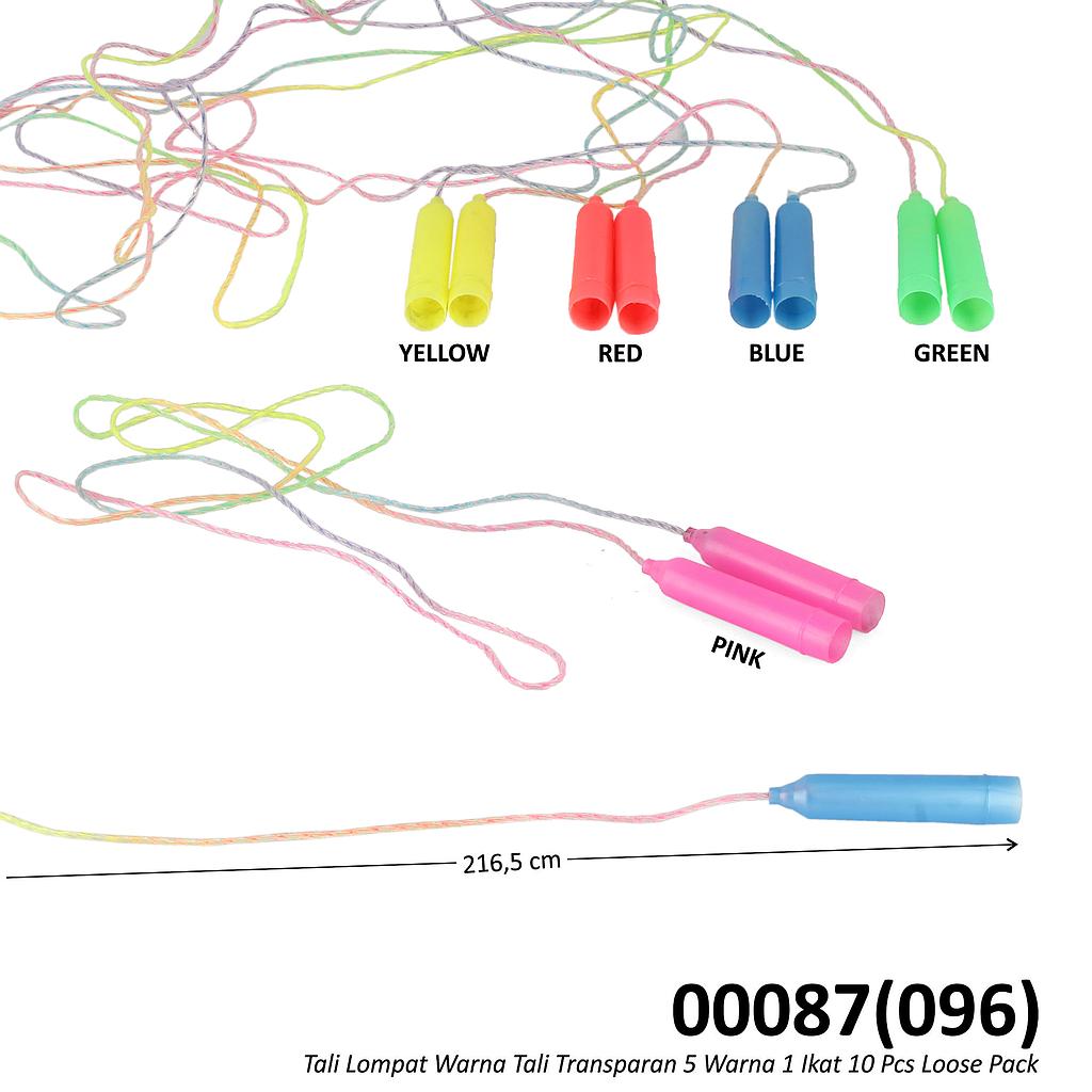 Tali Lompat Warna Tali Transparan 5 Warna 1 Ikat 10 Pcs Loose Pack @1500
