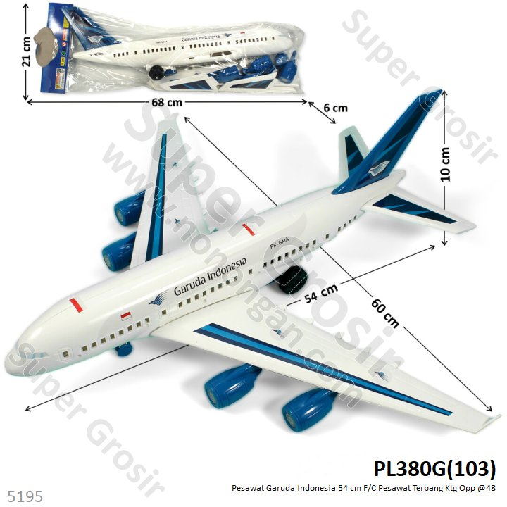 Pesawat  F/C 54cm Terbang Ktg Opp @48