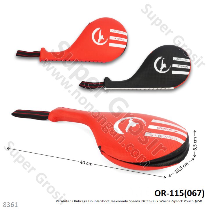 Target Taekwondo Kick Pad Double Shoot Speeds LX033-03 Ziplock Pouch @50  