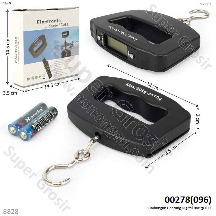 Timbangan Gantung Digital B/O Lampu Electronic Luggage Scale Box @100