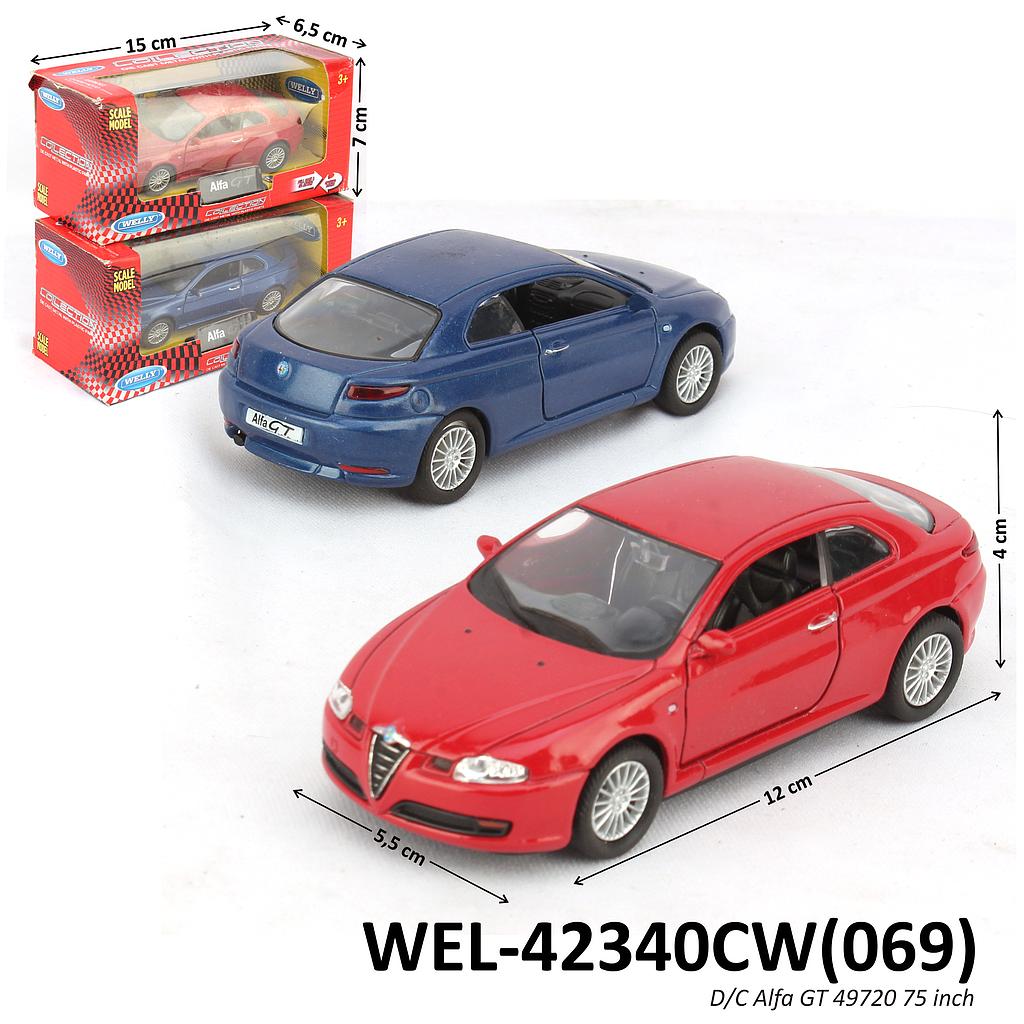 Diecast Mobil Alfa GT Welly 49720 1:32 Box Window @24