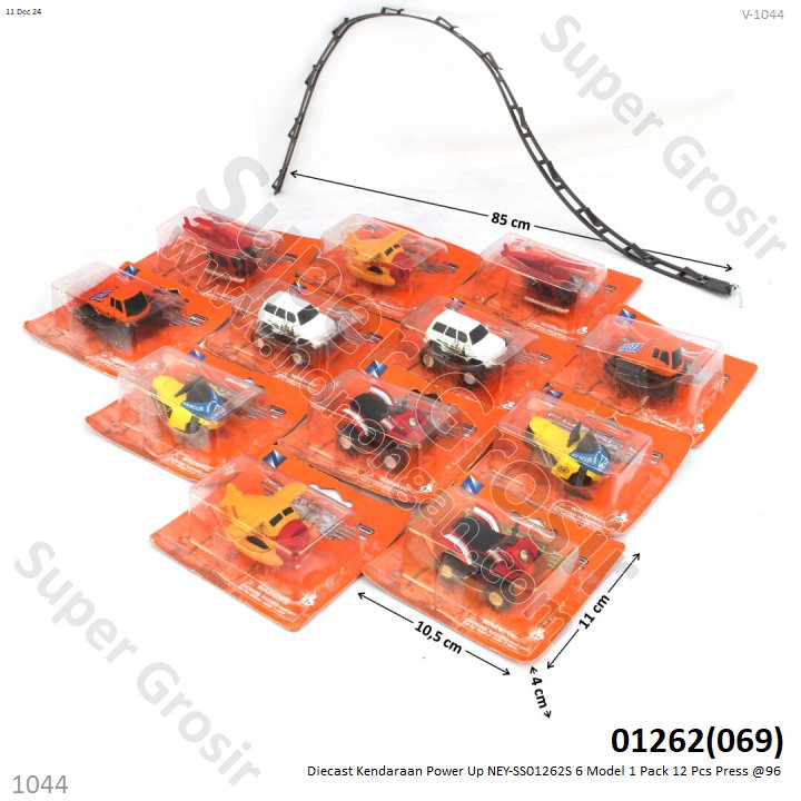 Diecast Kendaraan Power Up NEY-SS01262S 6 Model 1 Pack 12 Pcs Press @96